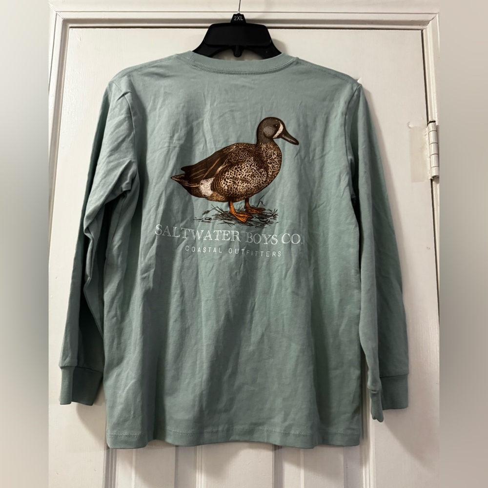 Kids Long-Sleeve Duck Graphic Tee - Seafoam